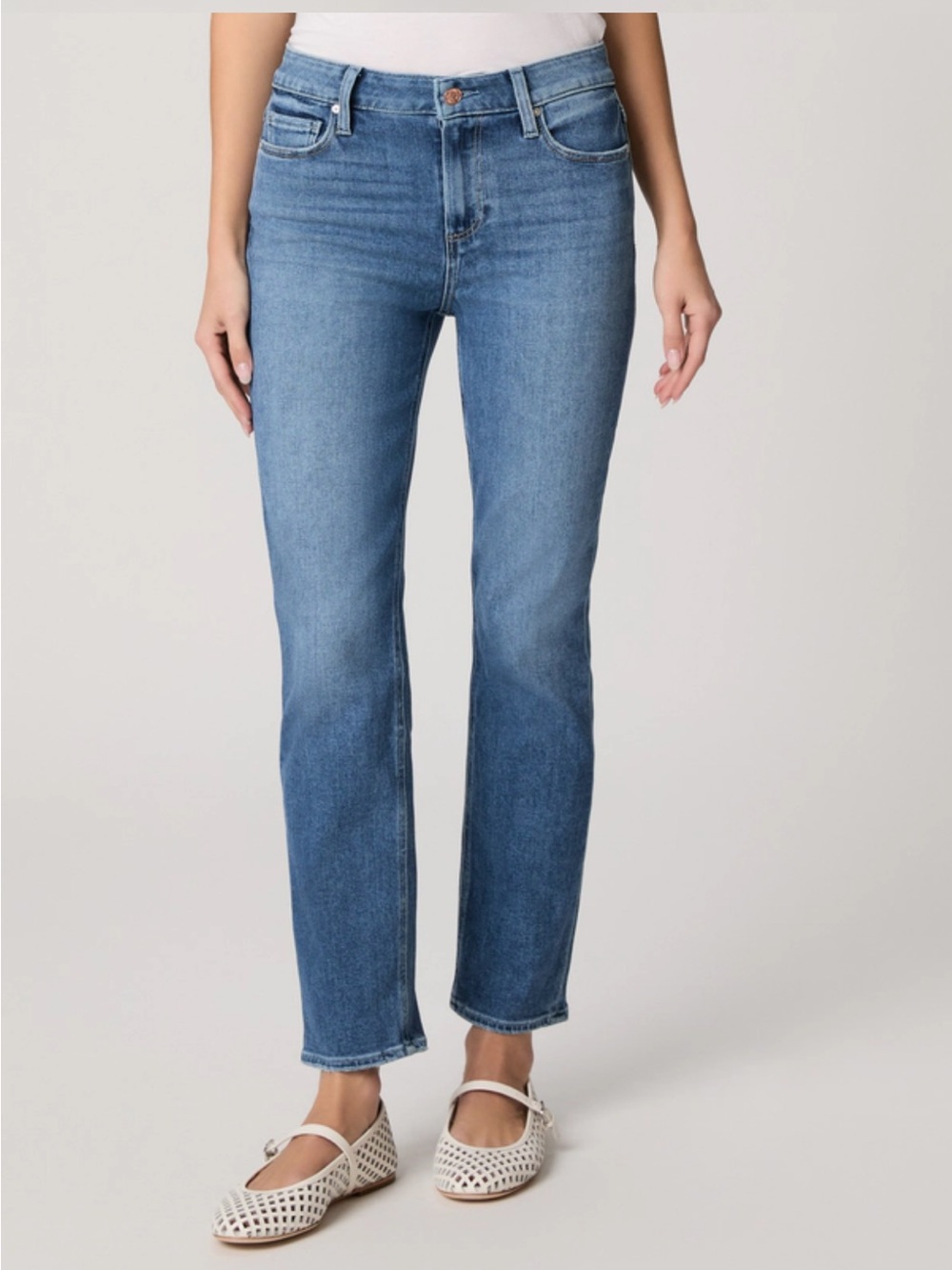 Paige Cindy Straight Legs‎ Blue Jeans in Freeride Wash size 26